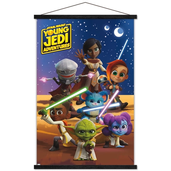 Star Wars: Young Jedi Adventures - Group Wall Poster with Magnetic Frame, 22.375" x 34"