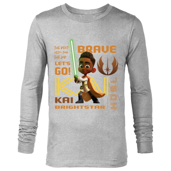 Star Wars Young Jedi Adventures Kai Brightstar Brave Jedi - Long Sleeve T-Shirt for Men - Customized-Athletic Heather