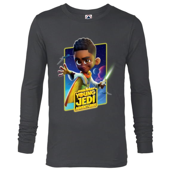 Star Wars Young Jedi Adventures Kai Brightstar Poster Art - Long Sleeve T-Shirt for Men - Customized-Charcoal Heather
