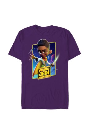 Young Jedi Adventures Kai Brightstar Poster Art - Short Sleeve Blended T-Shirt for Adults - Customized-Purple