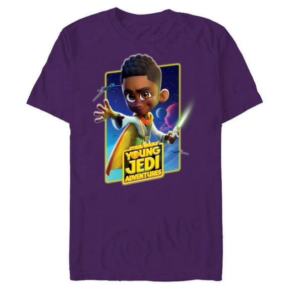 Star Wars Young Jedi Adventures Kai Brightstar Poster Art - Short Sleeve Blended T-Shirt for Adults - Customized-Purple