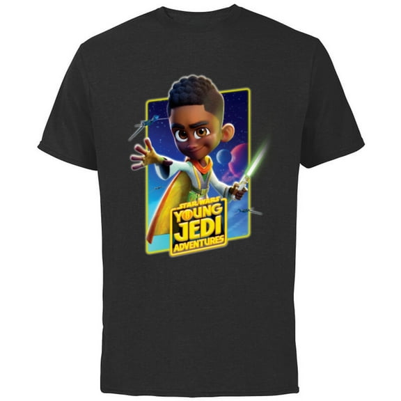 Star Wars Young Jedi Adventures Kai Brightstar Poster Art - Short Sleeve Cotton T-Shirt for Adults - Customized-Black