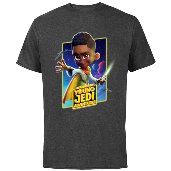 Star Wars Young Jedi Adventures Kai Brightstar Poster Art - Short Sleeve Cotton T-Shirt for Adults - Customized-Charcoal