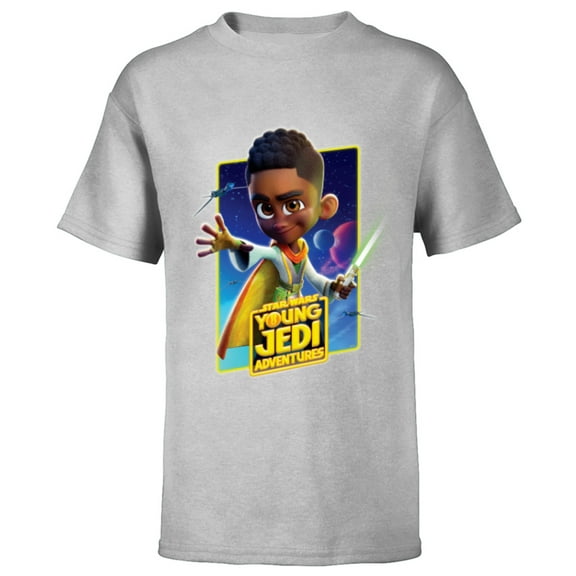 Star Wars Young Jedi Adventures Kai Brightstar Poster Art - Short Sleeve T-Shirt for Kids - Customized-Athletic Heather