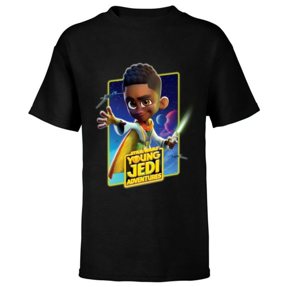 Star Wars Young Jedi Adventures Kai Brightstar Poster Art - Short Sleeve T-Shirt for Kids - Customized-Black