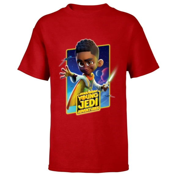 Star Wars Young Jedi Adventures Kai Brightstar Poster Art - Short Sleeve T-Shirt for Kids - Customized-Red