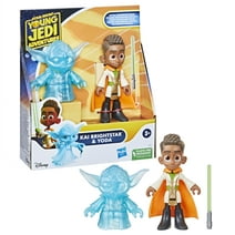 Star Wars: Young Jedi Adventures Kai Brightstar and Yoda Preschool Kids Toy Action Figure Set for Boys and Girls Easter Basket Stuffers Ages 3 4 5 6 7 and Up, 2 Pieces, Only At Walmart