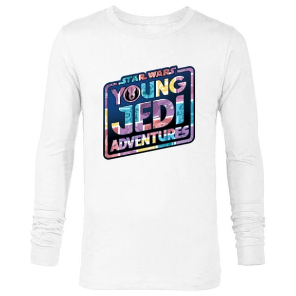 Star Wars Young Jedi Adventures Logo with Character Art - Long Sleeve T-Shirt for Men - Customized-White