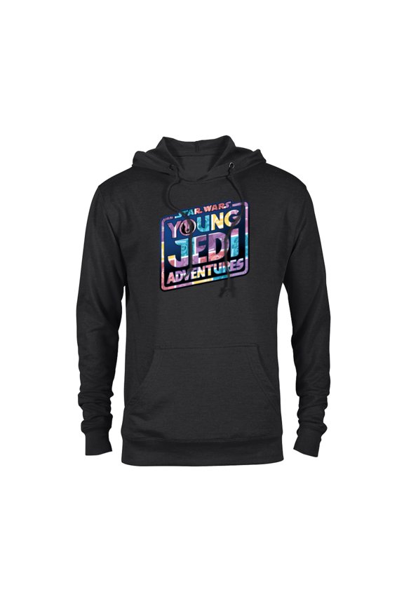 Young Jedi Adventures Logo with Character Art - Pullover Hoodie for Adults - Customized-Black