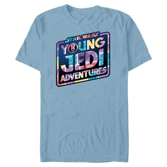 Star Wars Young Jedi Adventures Logo with Character Art - Short Sleeve Blended T-Shirt for Adults - Customized-Ocean Blue