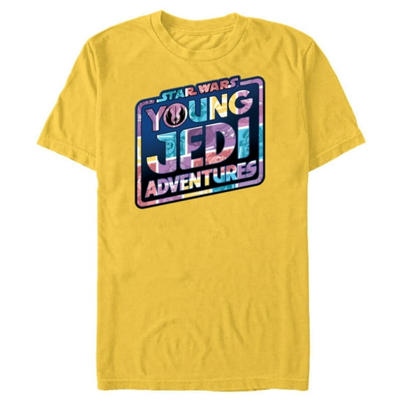 Star Wars Young Jedi Adventures Logo with Character Art - Short Sleeve Blended T-Shirt for Adults - Customized-Yellow