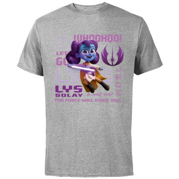 Star Wars Young Jedi Adventures Lys Solay Amazing Jedi - Short Sleeve Cotton T-Shirt for Adults - Customized-Athletic Heather