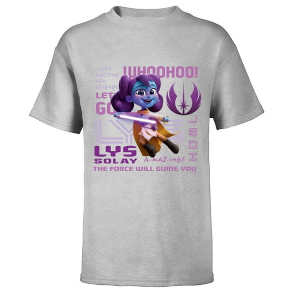 Star Wars Young Jedi Adventures Lys Solay Amazing Jedi - Short Sleeve T-Shirt for Kids - Customized-Athletic Heather