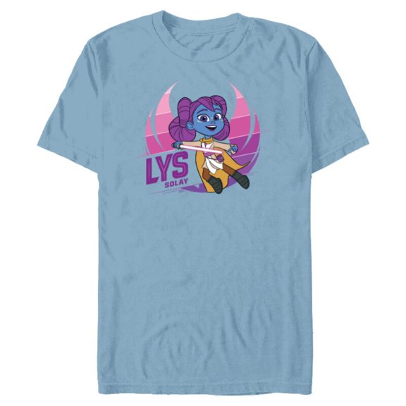 Star Wars Young Jedi Adventures Lys Solay & Lightsaber - Short Sleeve Blended T-Shirt for Adults - Customized-Ocean Blue