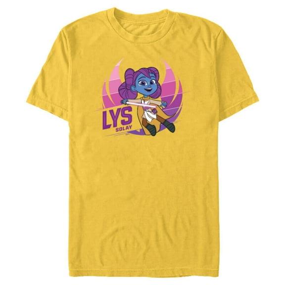 Star Wars Young Jedi Adventures Lys Solay & Lightsaber - Short Sleeve Blended T-Shirt for Adults - Customized-Yellow