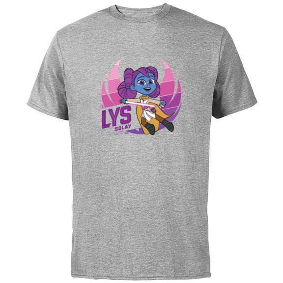 Star Wars Young Jedi Adventures Lys Solay & Lightsaber - Short Sleeve Cotton T-Shirt for Adults - Customized-Athletic Heather