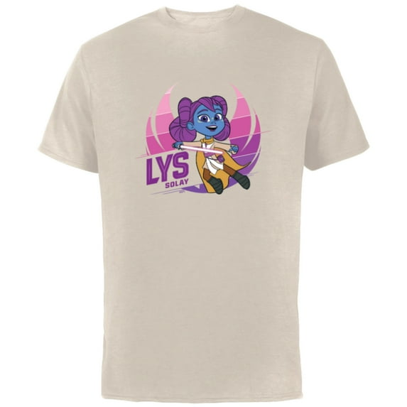 Star Wars Young Jedi Adventures Lys Solay & Lightsaber - Short Sleeve Cotton T-Shirt for Adults - Customized-Natural