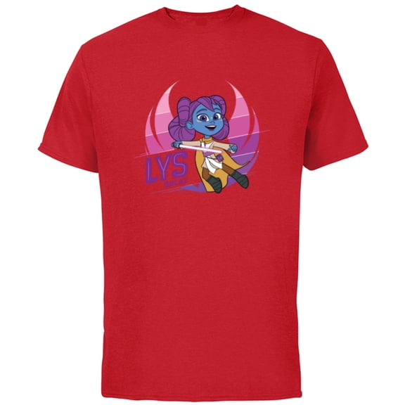 Star Wars Young Jedi Adventures Lys Solay & Lightsaber - Short Sleeve Cotton T-Shirt for Adults - Customized-Red
