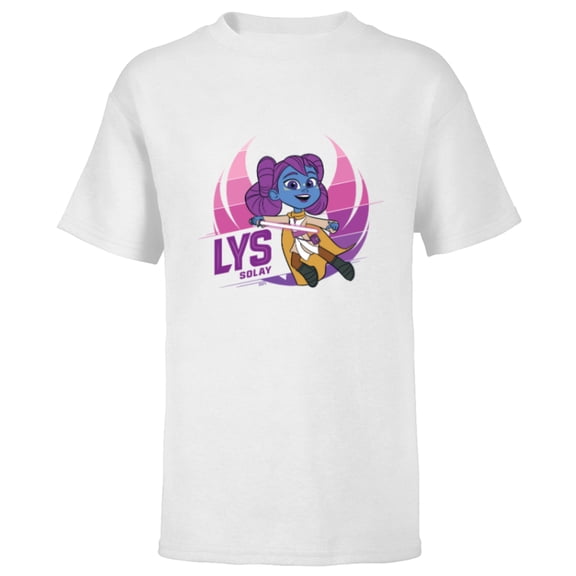 Star Wars Young Jedi Adventures Lys Solay & Lightsaber - Short Sleeve T-Shirt for Kids - Customized-White