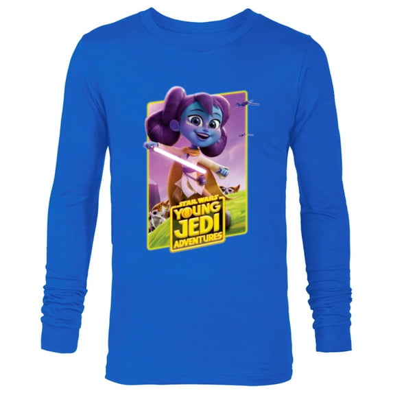 Star Wars Young Jedi Adventures Lys Solay Poster Art - Long Sleeve T-Shirt for Men - Customized-Navy