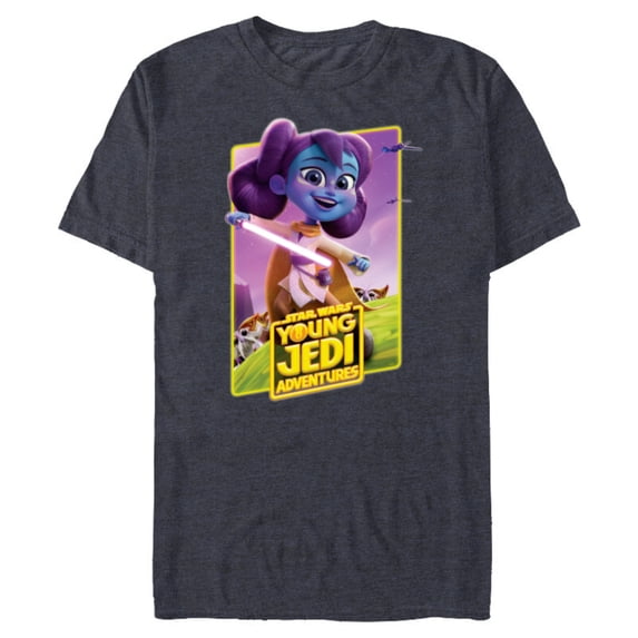 Star Wars Young Jedi Adventures Lys Solay Poster Art - Short Sleeve Blended T-Shirt for Adults - Customized-Navy Heather
