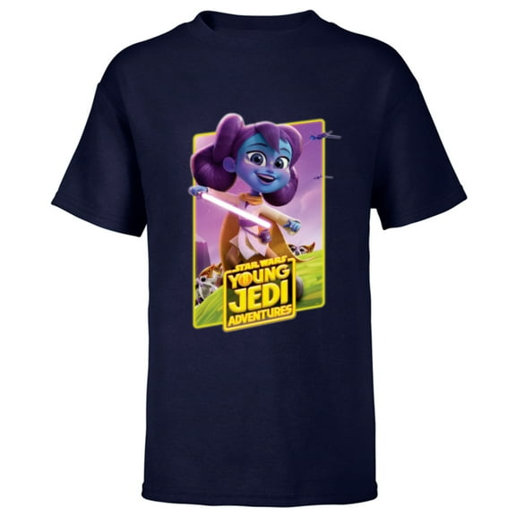 Star Wars Young Jedi Adventures Lys Solay Poster Art - Short Sleeve T-Shirt for Kids - Customized-Navy