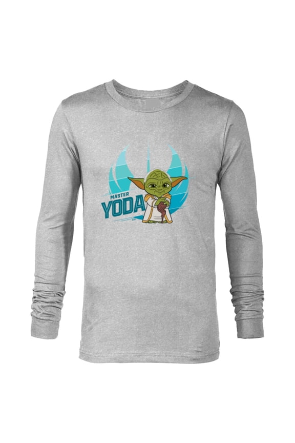 Young Jedi Adventures Master Yoda & Jedi Crest - Long Sleeve T-Shirt for Men - Customized-Athletic Heather