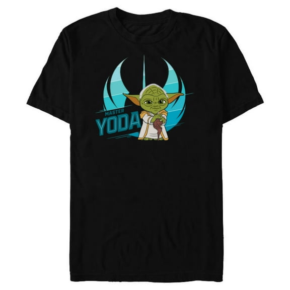 Star Wars Young Jedi Adventures Master Yoda & Jedi Crest - Short Sleeve Blended T-Shirt for Adults - Customized-Black