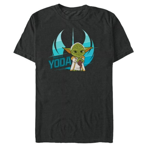 Star Wars Young Jedi Adventures Master Yoda & Jedi Crest - Short Sleeve Blended T-Shirt for Adults - Customized-Dark Heather