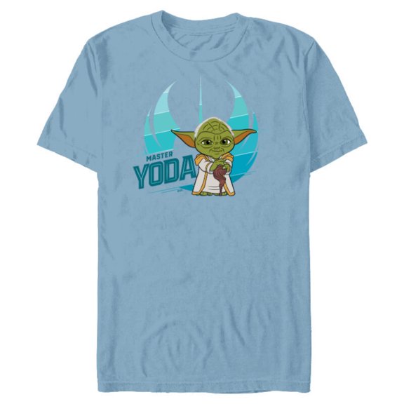 Star Wars Young Jedi Adventures Master Yoda & Jedi Crest - Short Sleeve Blended T-Shirt for Adults - Customized-Ocean Blue