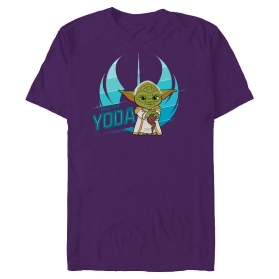 Star Wars Young Jedi Adventures Master Yoda & Jedi Crest - Short Sleeve Blended T-Shirt for Adults - Customized-Purple