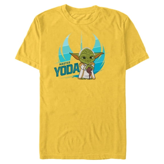 Star Wars Young Jedi Adventures Master Yoda & Jedi Crest - Short Sleeve Blended T-Shirt for Adults - Customized-Yellow