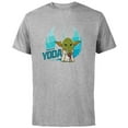 thumbnail image 1 of Star Wars Young Jedi Adventures Master Yoda & Jedi Crest - Short Sleeve Cotton T-Shirt for Adults - Customized-Athletic Heather, 1 of 5