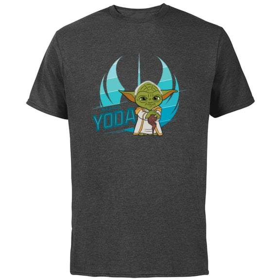 Star Wars Young Jedi Adventures Master Yoda & Jedi Crest - Short Sleeve Cotton T-Shirt for Adults - Customized-Charcoal