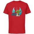 thumbnail image 1 of Star Wars Young Jedi Adventures Master Yoda & Jedi Crest - Short Sleeve Cotton T-Shirt for Adults - Customized-Red, 1 of 5