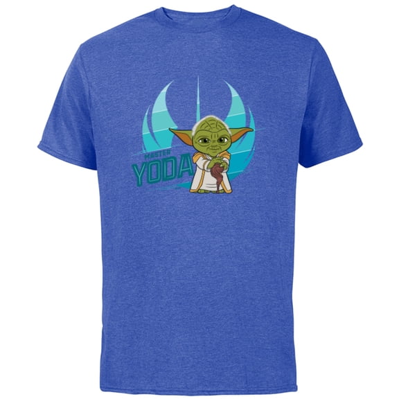 Star Wars Young Jedi Adventures Master Yoda & Jedi Crest - Short Sleeve Cotton T-Shirt for Adults - Customized-Royal Heather
