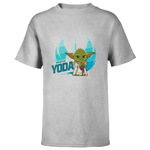Star Wars Young Jedi Adventures Master Yoda & Jedi Crest - Short Sleeve T-Shirt for Kids - Customized-Athletic Heather