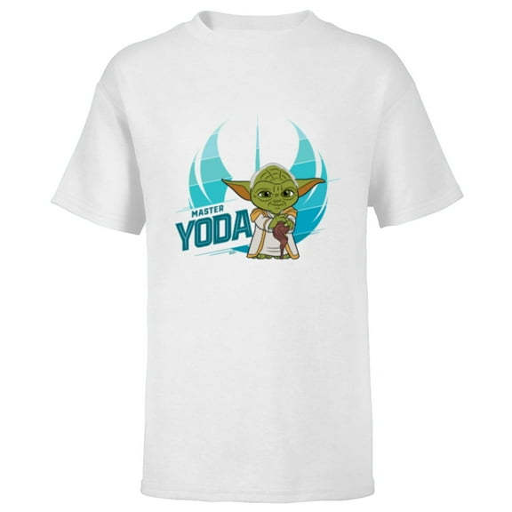 Star Wars Young Jedi Adventures Master Yoda & Jedi Crest - Short Sleeve T-Shirt for Kids - Customized-White