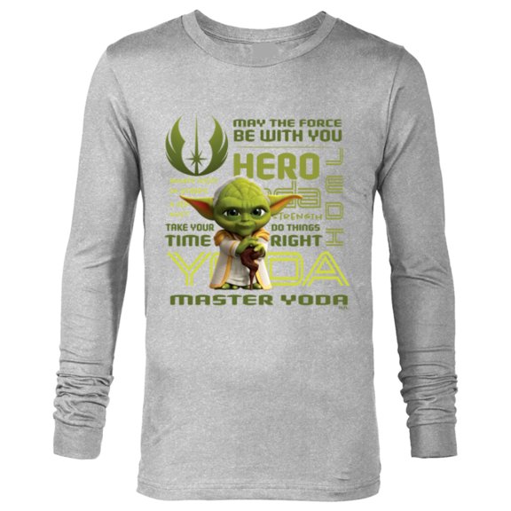 Star Wars Young Jedi Adventures Master Yoda Jedi Hero - Long Sleeve T-Shirt for Men - Customized-Athletic Heather