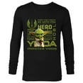 thumbnail image 1 of Star Wars Young Jedi Adventures Master Yoda Jedi Hero - Long Sleeve T-Shirt for Men - Customized-Black, 1 of 5