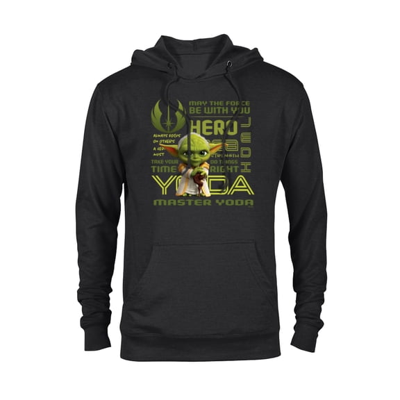 Star Wars Young Jedi Adventures Master Yoda Jedi Hero - Pullover Hoodie for Adults - Customized-Black
