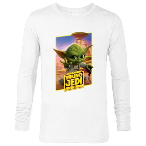 Star Wars Young Jedi Adventures Master Yoda Poster Art - Long Sleeve T-Shirt for Men - Customized-White