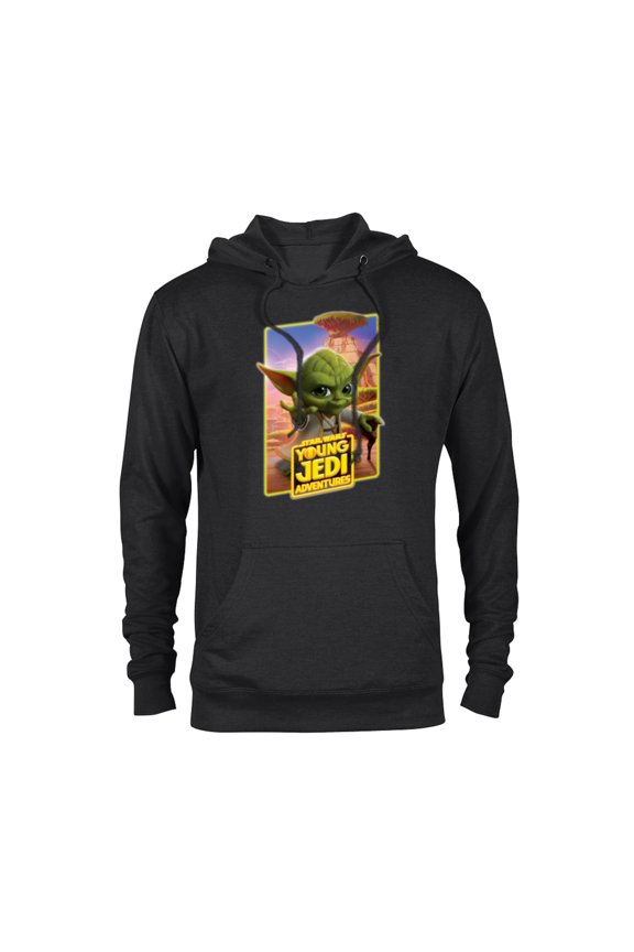 Young Jedi Adventures Master Yoda Poster Art - Pullover Hoodie for Adults - Customized-Black