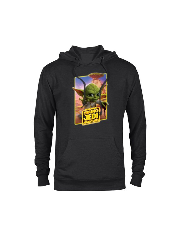Young Jedi Adventures Master Yoda Poster Art - Pullover Hoodie for Adults - Customized-Black