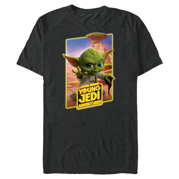 Star Wars Young Jedi Adventures Master Yoda Poster Art - Short Sleeve Blended T-Shirt for Adults - Customized-Dark Heather