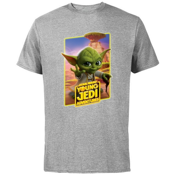 Star Wars Young Jedi Adventures Master Yoda Poster Art - Short Sleeve Cotton T-Shirt for Adults - Customized-Athletic Heather