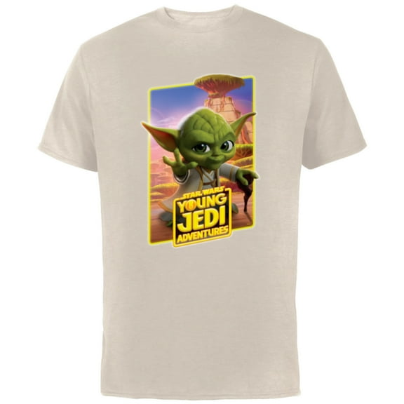 Star Wars Young Jedi Adventures Master Yoda Poster Art - Short Sleeve Cotton T-Shirt for Adults - Customized-Natural
