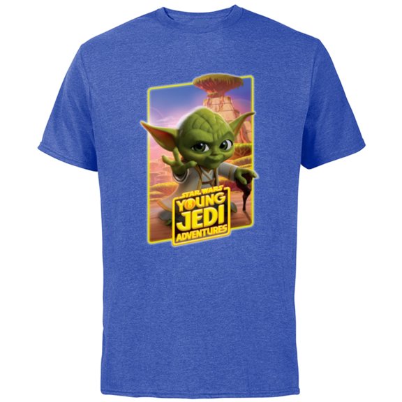 Star Wars Young Jedi Adventures Master Yoda Poster Art - Short Sleeve Cotton T-Shirt for Adults - Customized-Royal Heather