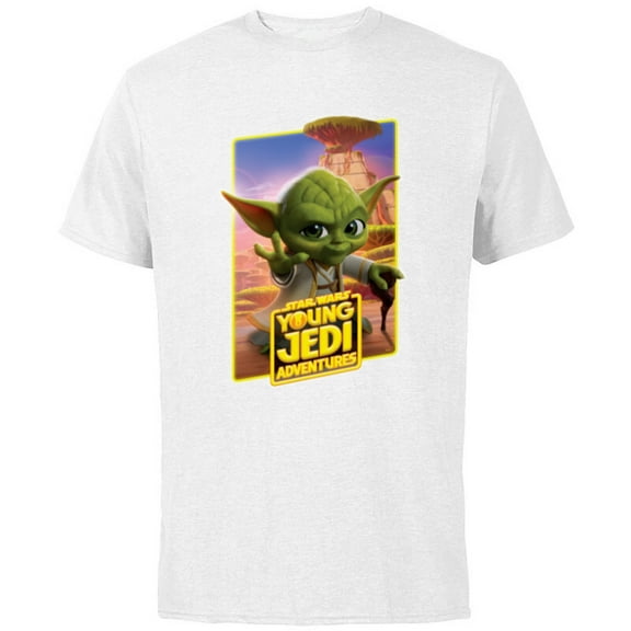 Star Wars Young Jedi Adventures Master Yoda Poster Art - Short Sleeve Cotton T-Shirt for Adults - Customized-White