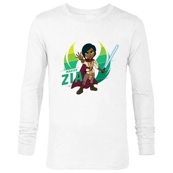 Star Wars Young Jedi Adventures Master Zia & Lightsaber - Long Sleeve T-Shirt for Men - Customized-White